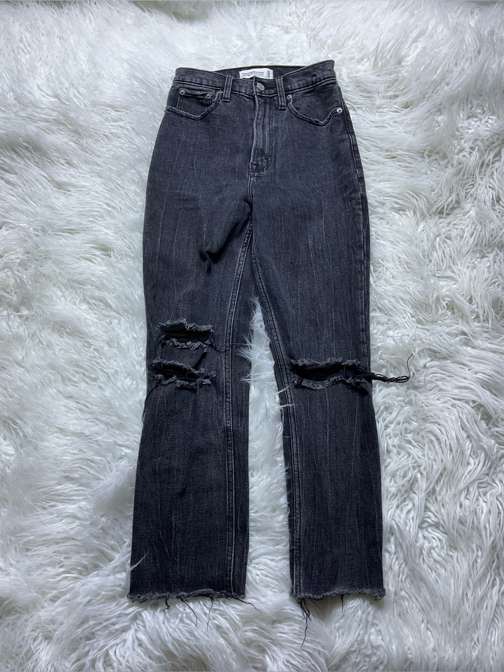 Abercrombie Curve Love Ankle Straight Ultra High Rise Jeans